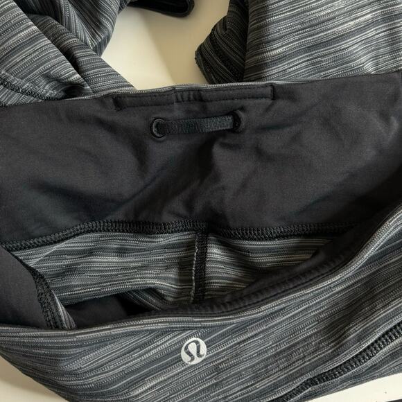Lululemon Run Top Speed Cropped Leggings Active Pants Women’s Size 6 Gray - Picture 5 of 12